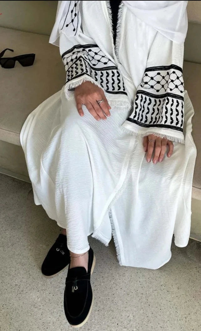 Keffiyeh Embroidery Abaya