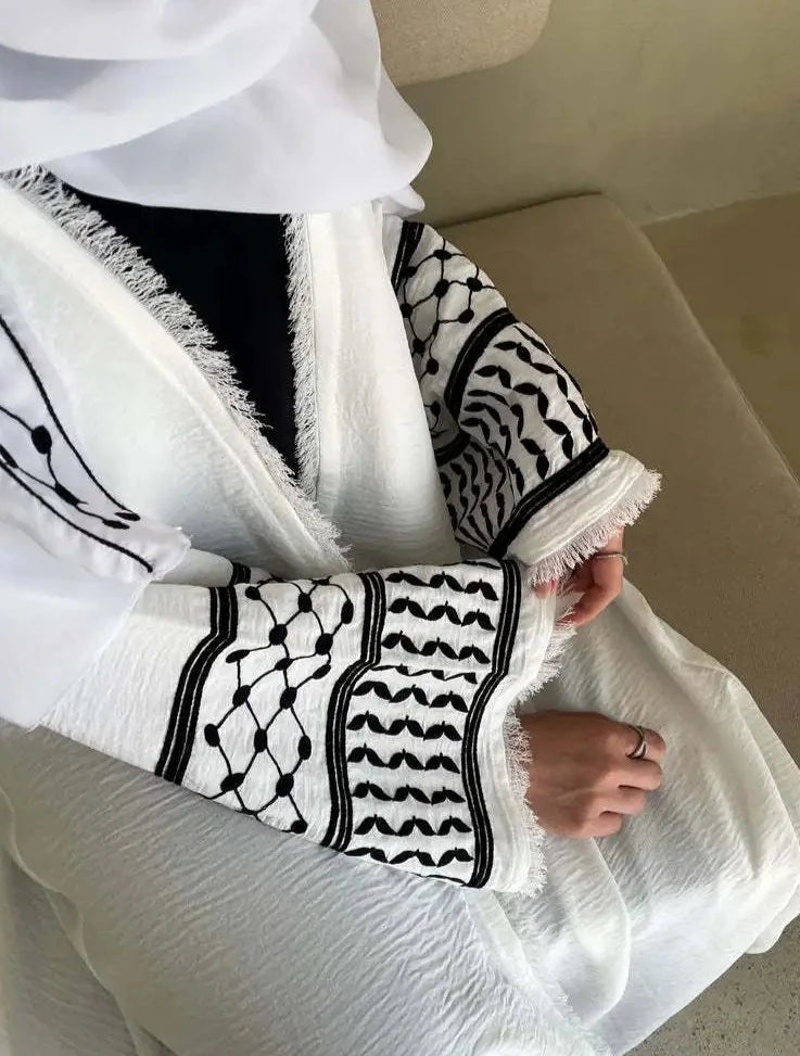Keffiyeh Embroidery Abaya