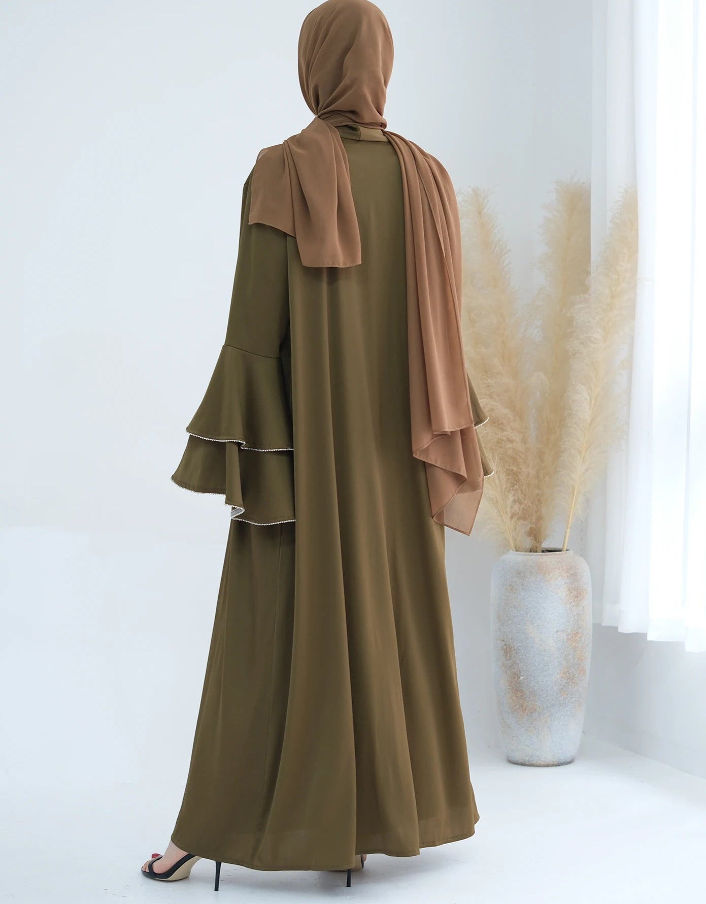 Humera Satin Abaya Set