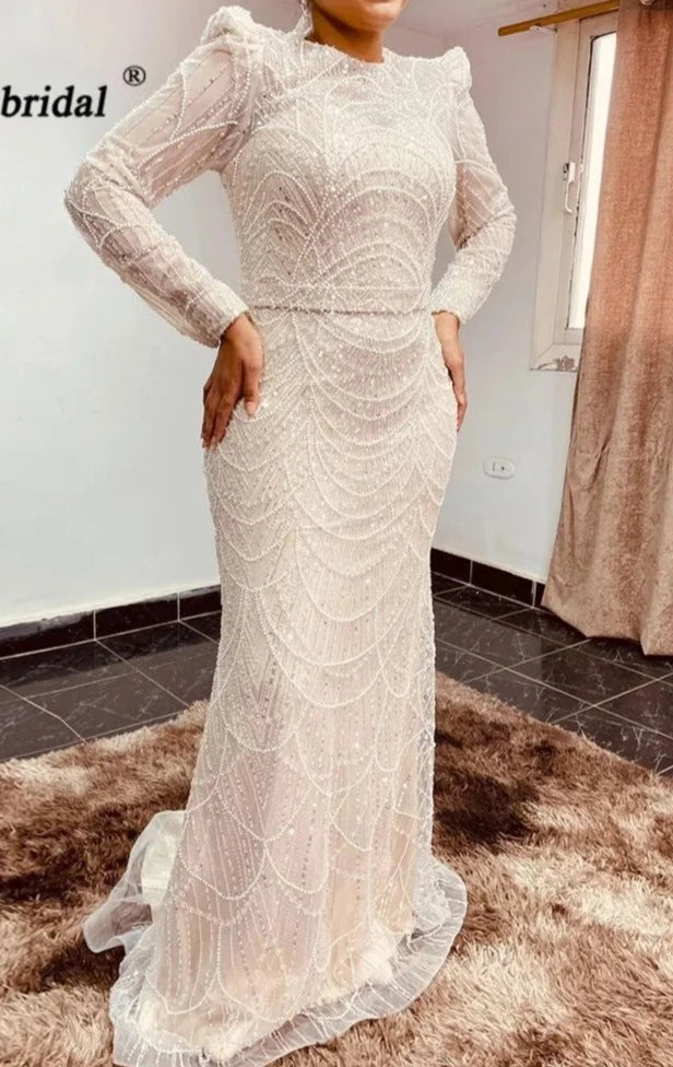 Aarya Pearl Beaded Gown