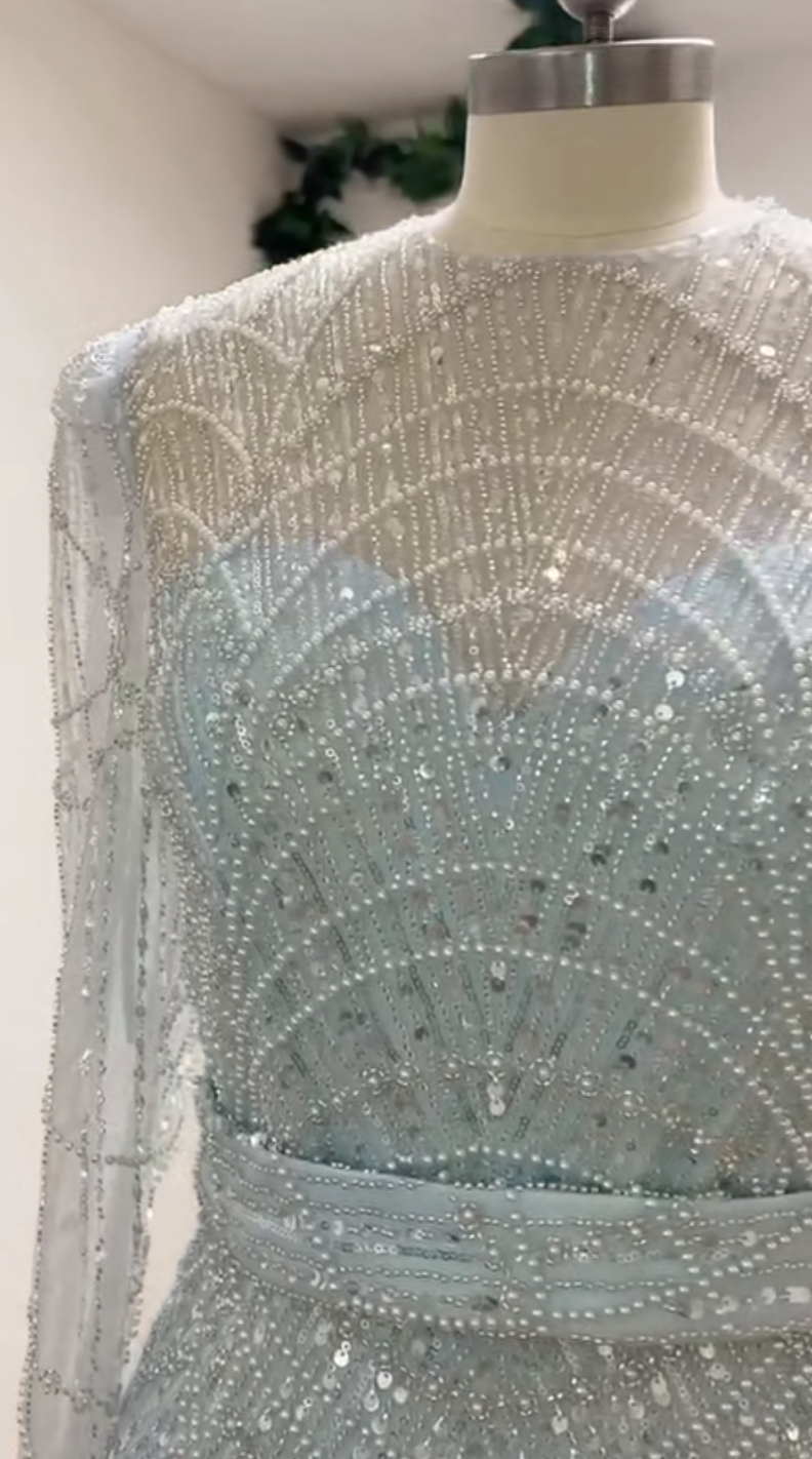 Aarya Pearl Beaded Gown