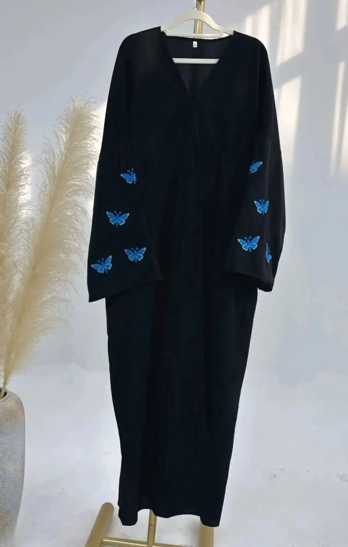 Butterfly Embroidery Abaya