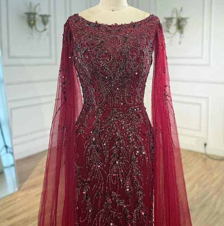 Aamira Embellished Cape Gown