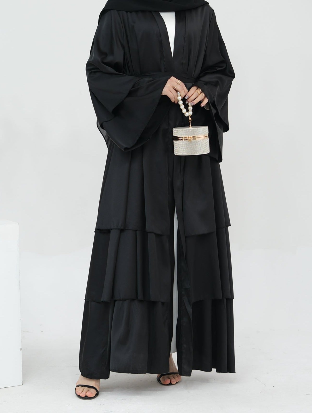 Ines Satin Layered Abaya