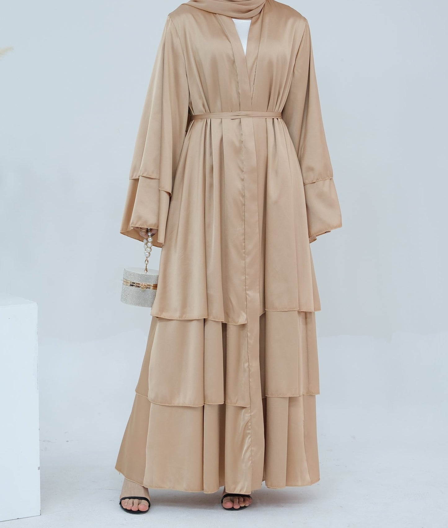 Ines Satin Layered Abaya