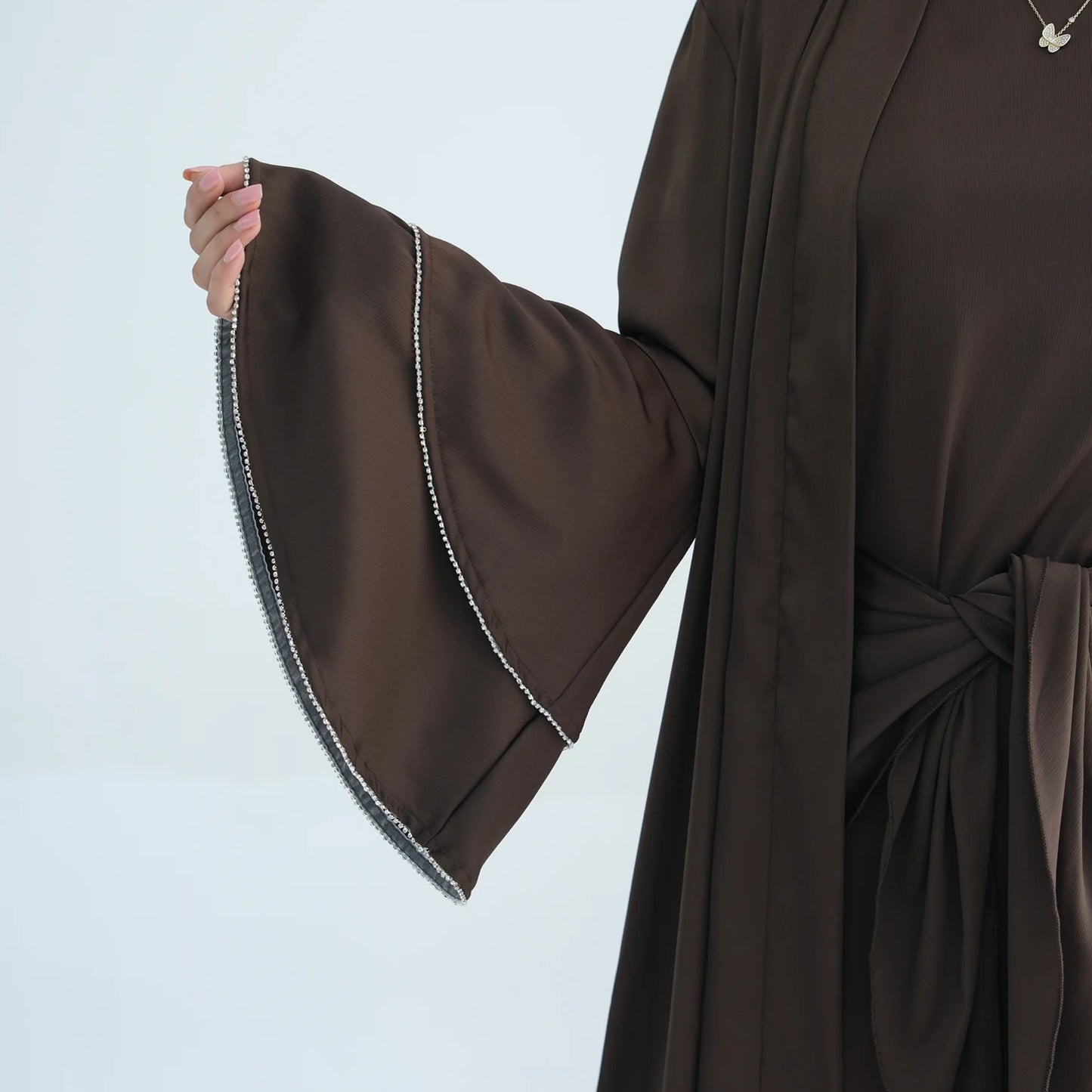 Humera Satin Abaya Set