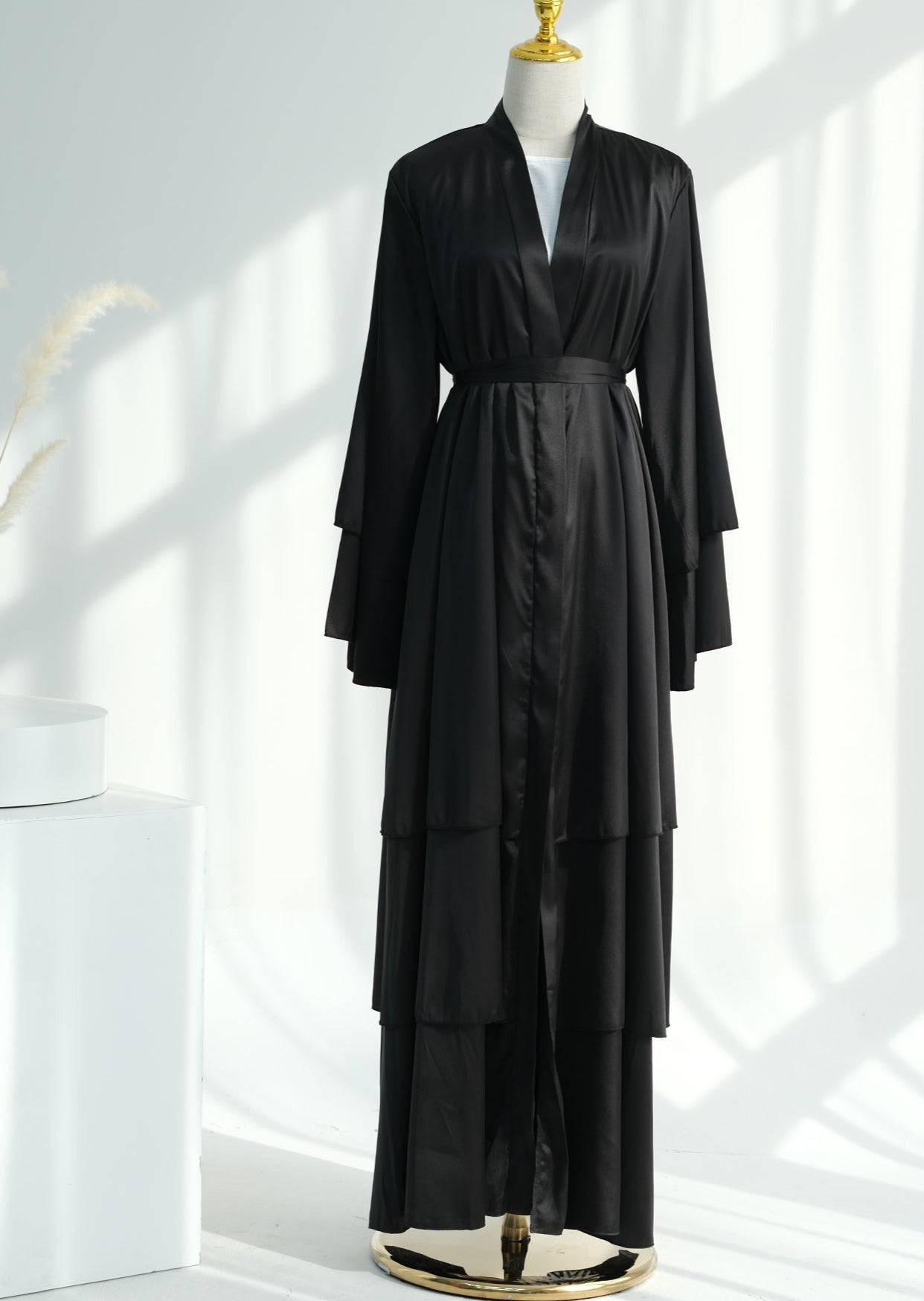 Ines Satin Layered Abaya