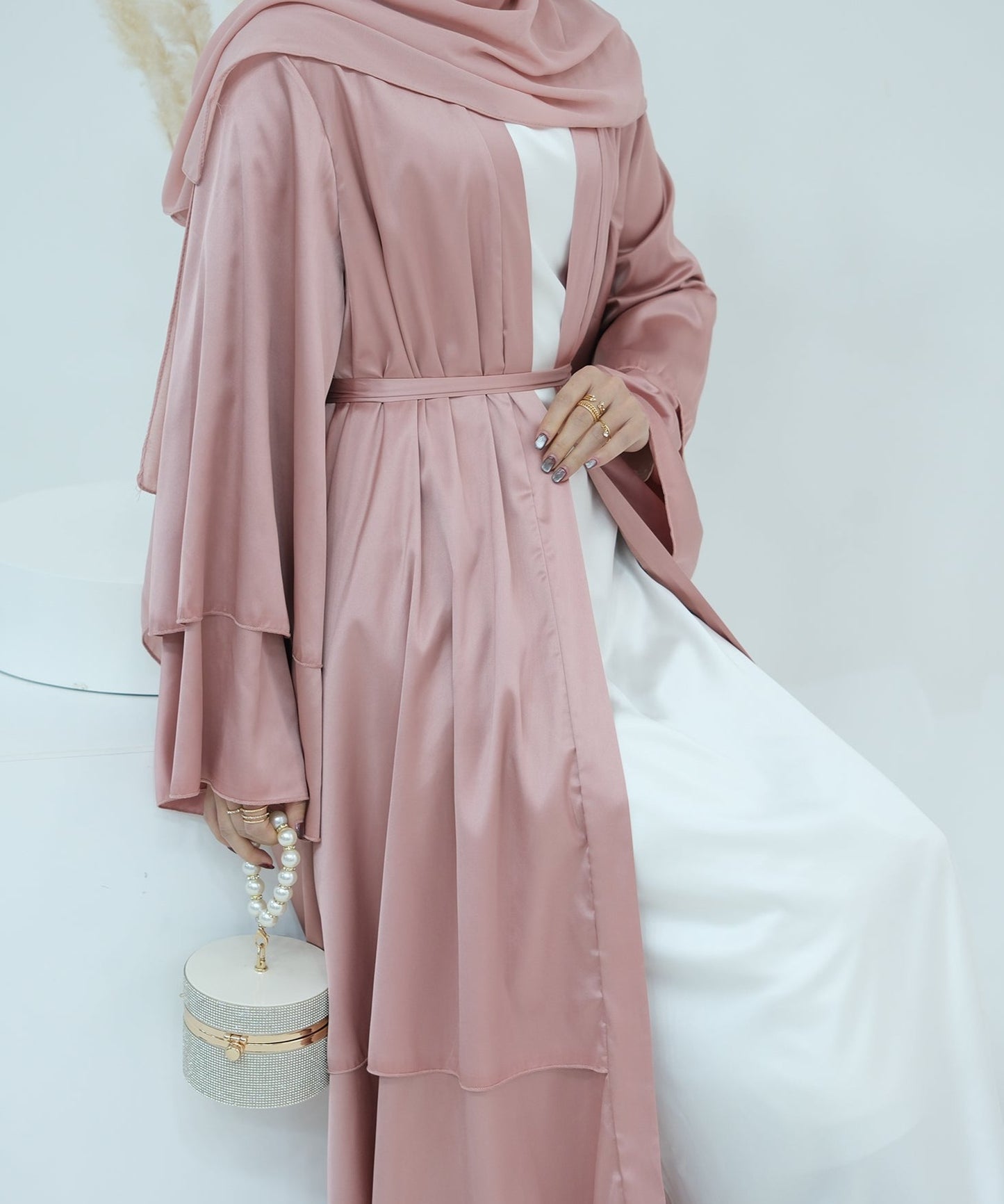 Ines Satin Layered Abaya