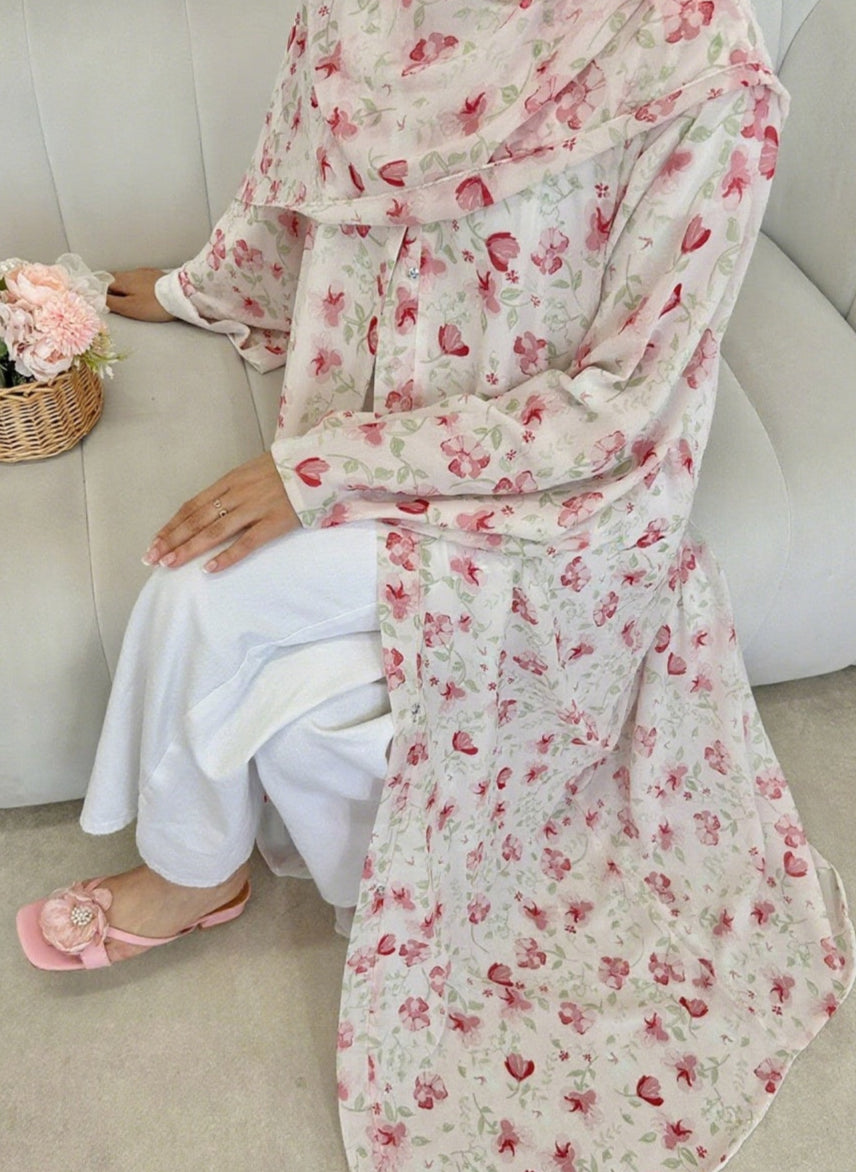 Fiza Floral Abaya & Hijab