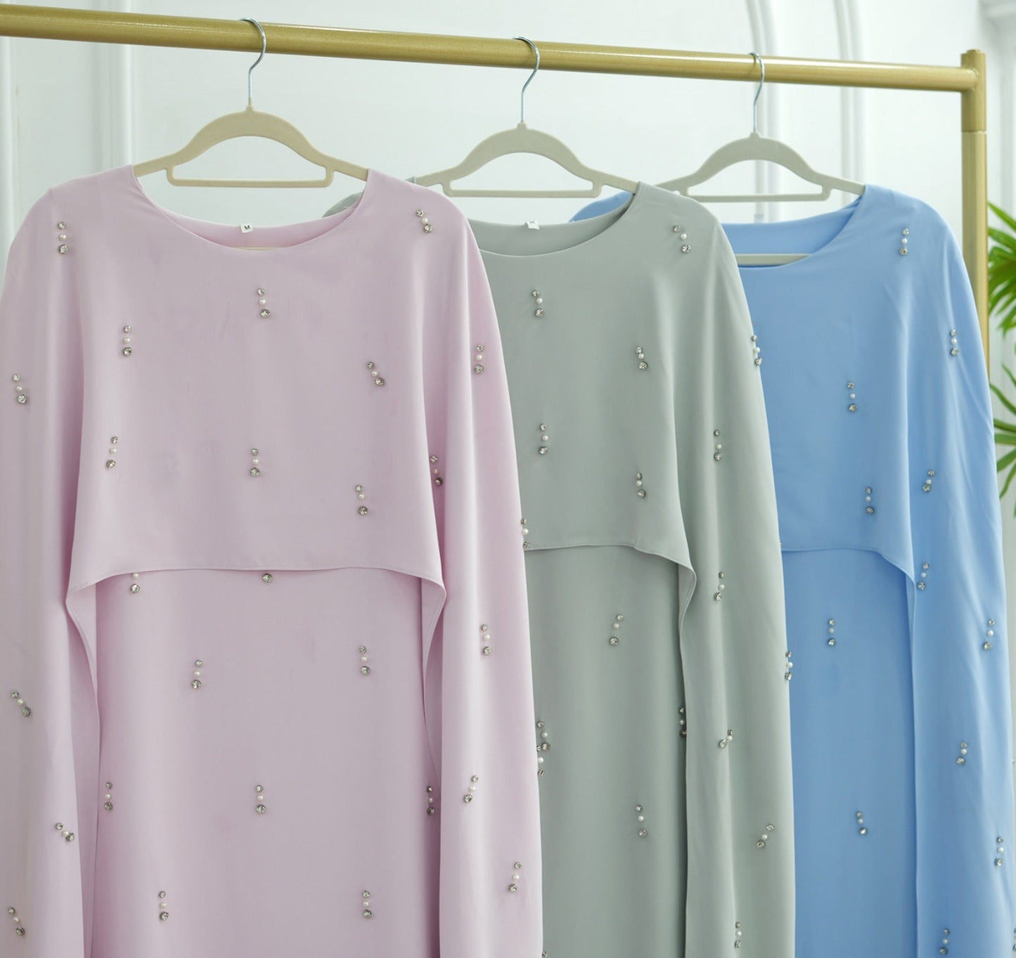 Minhal Beaded Cape Dress