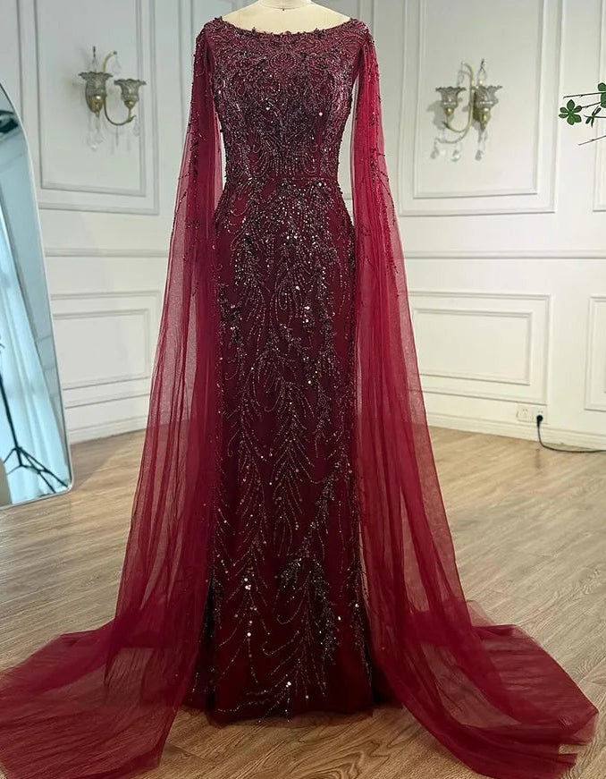 Aamira Embellished Cape Gown