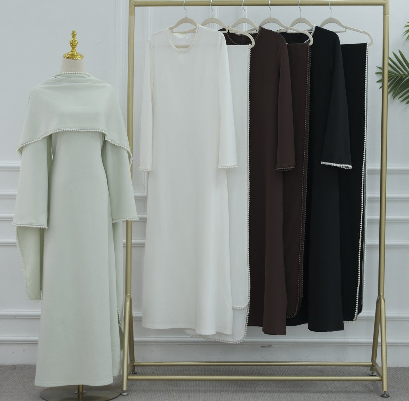 Yazira Pearl Cape Dress