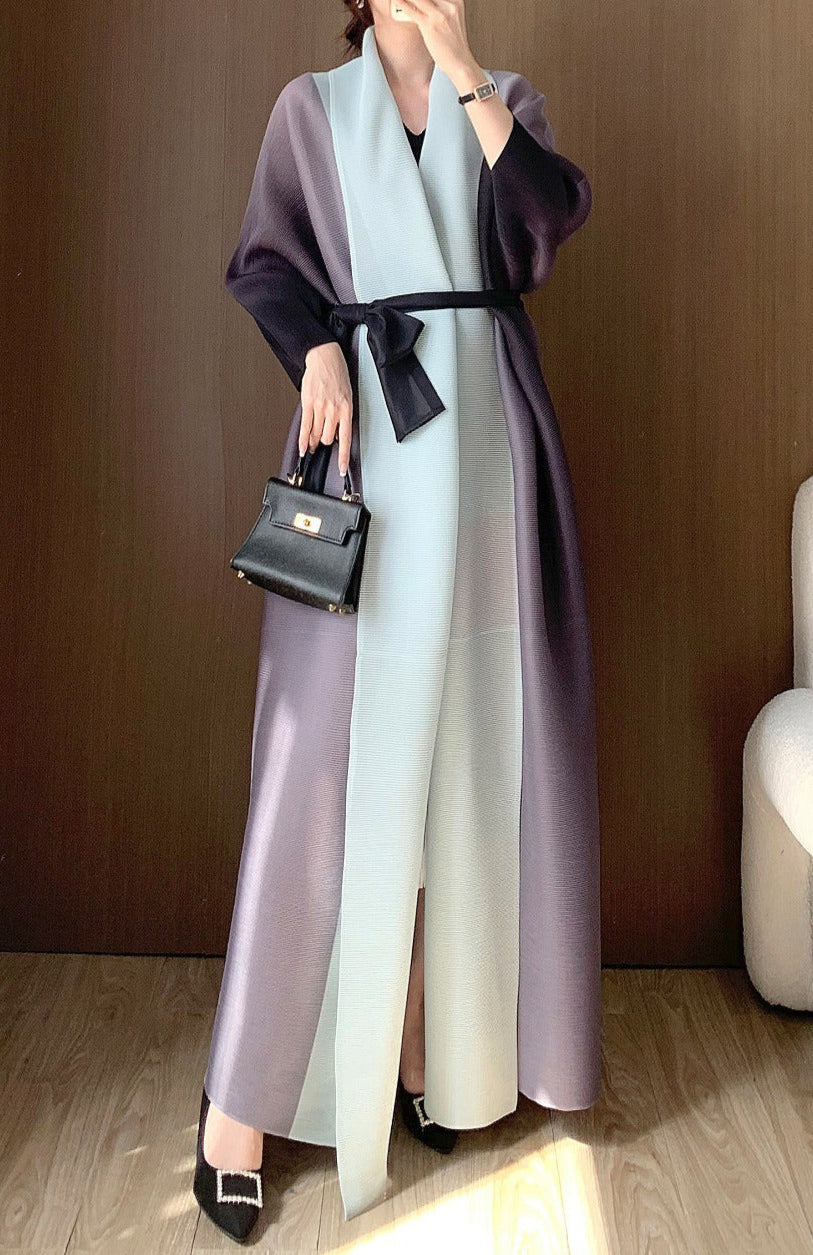 Azuri Two Toned Pleated Abaya