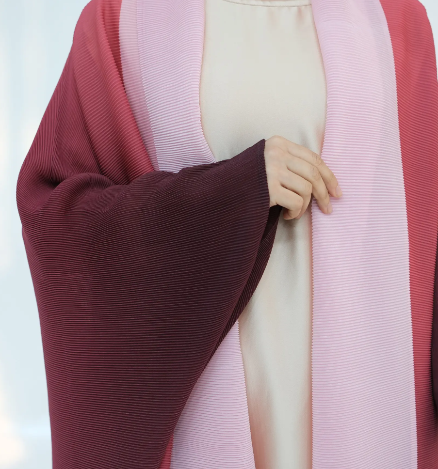 Azuri Two Toned Pleated Abaya
