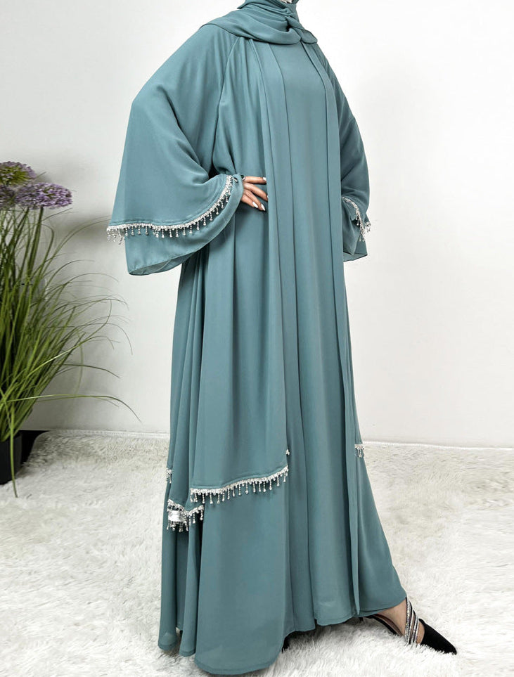 Emaani Layered Crystal Abaya