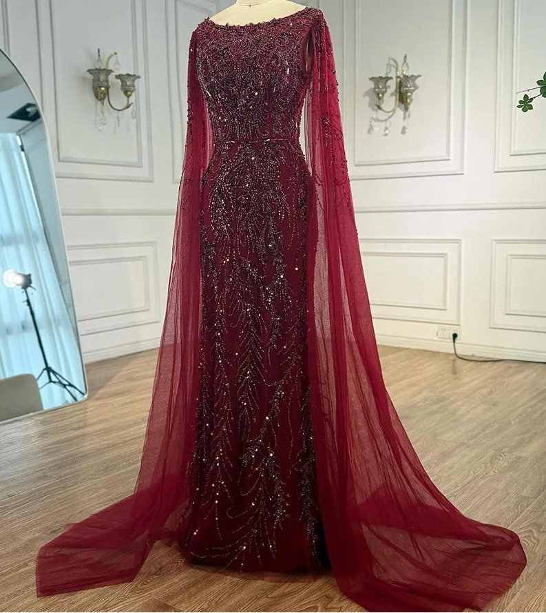 Aamira Embellished Cape Gown