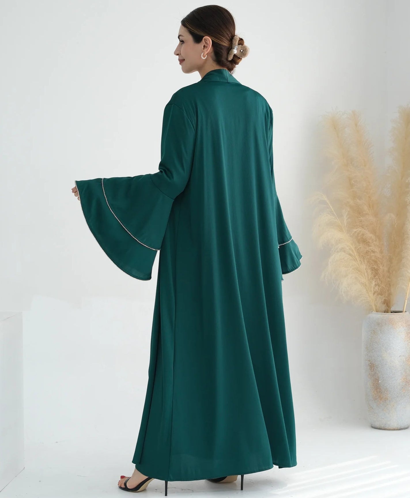 Humera Satin Abaya Set
