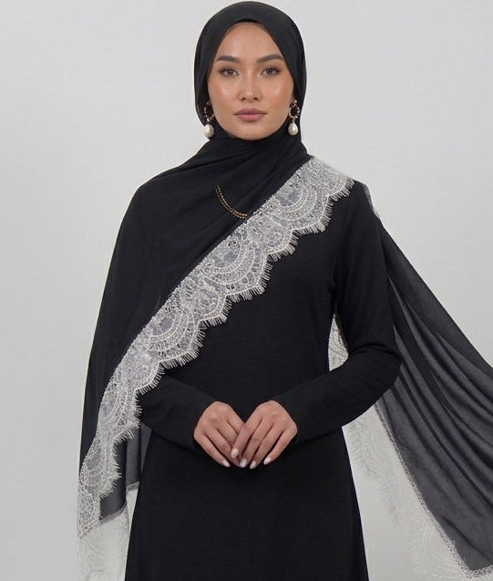 INAYA-Lace Modal Hijab