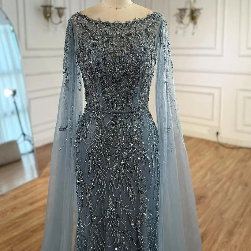 Aamira Embellished Cape Gown