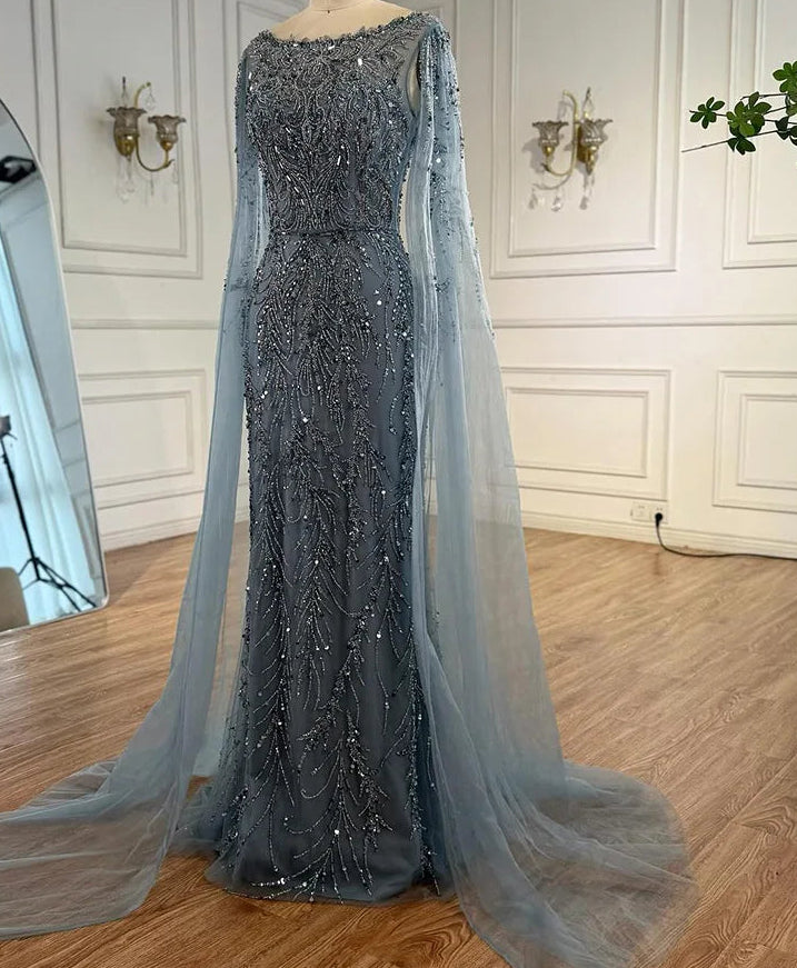 Aamira Embellished Cape Gown
