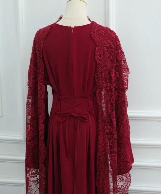 Sia-Lace Cape Abaya