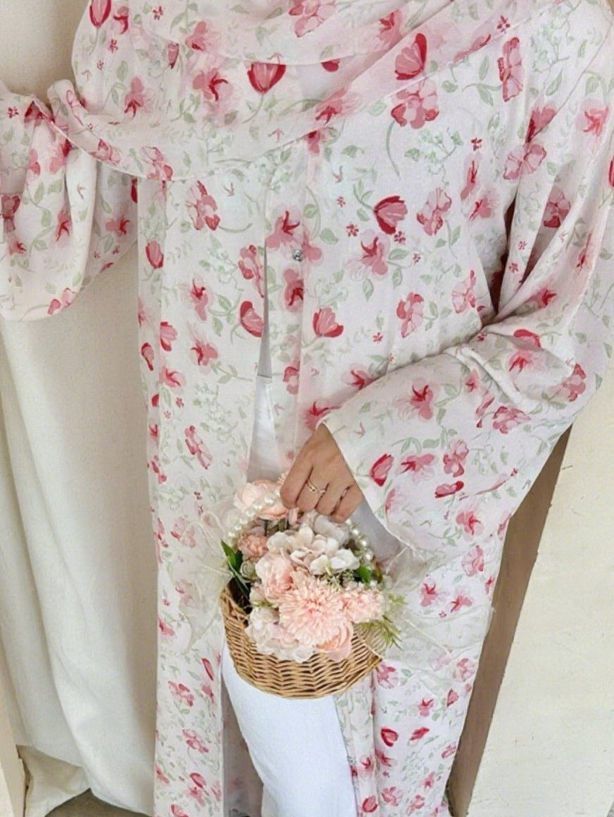 Fiza Floral Abaya & Hijab