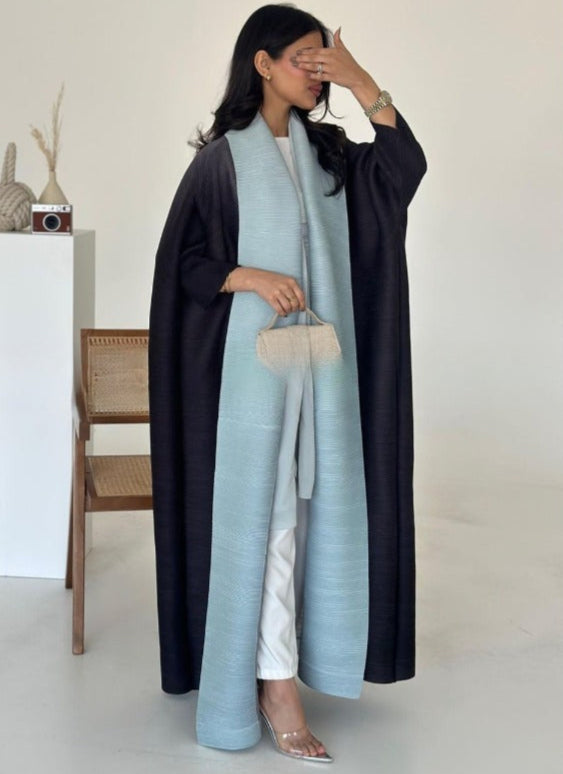 Azuri Two Toned Pleated Abaya