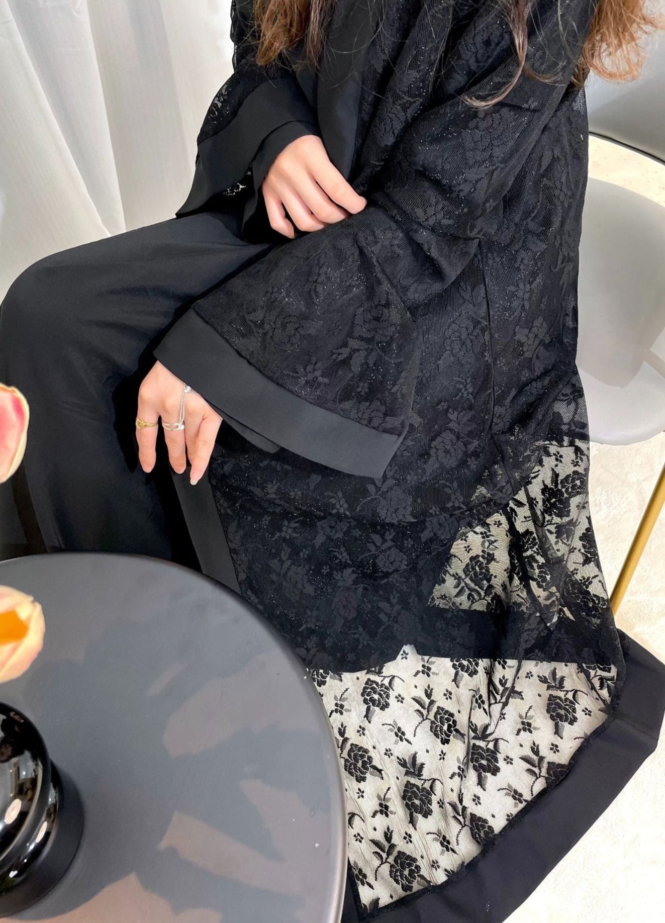 Sareen Lace Abaya Set