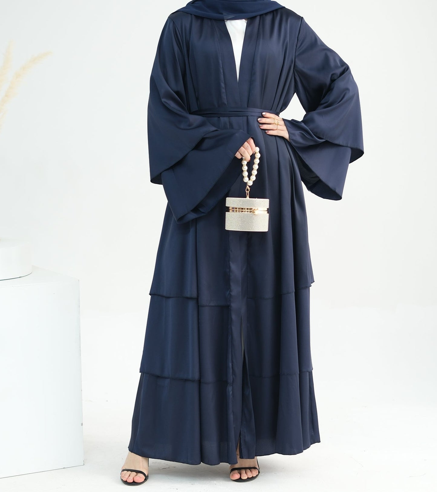 Ines Satin Layered Abaya