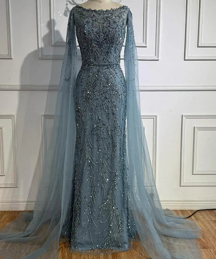 Aamira Embellished Cape Gown