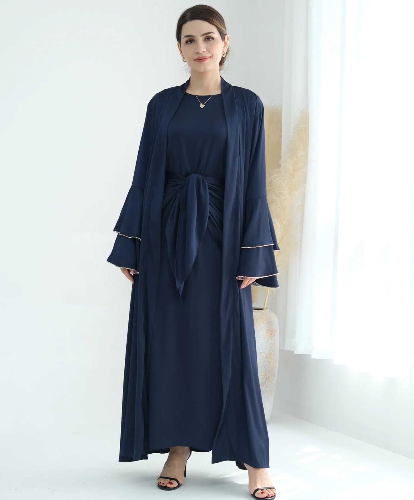 Humera Satin Abaya Set