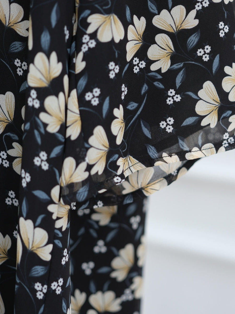 Fiza Floral Abaya & Hijab