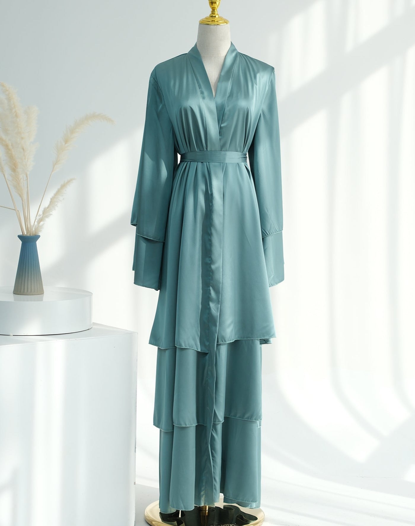 Ines Satin Layered Abaya