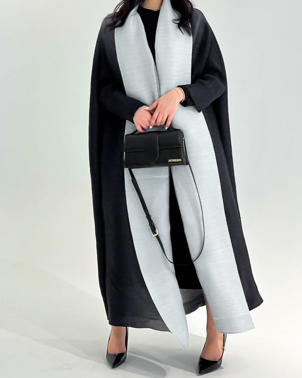 Azuri Two Toned Pleated Abaya