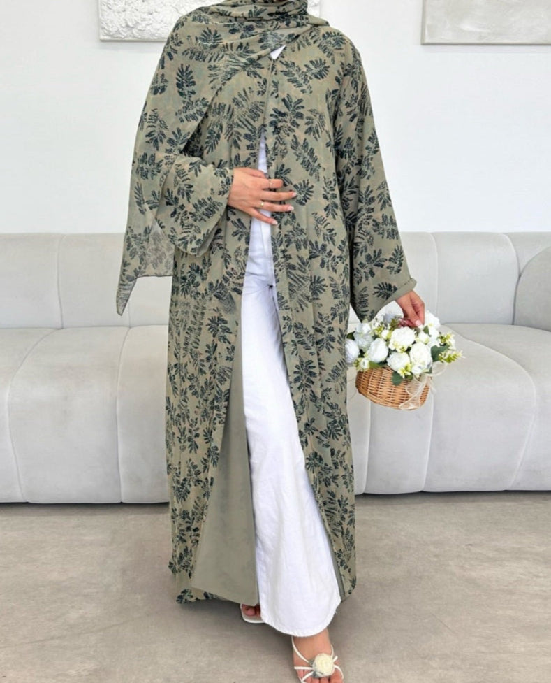 Fiza Floral Abaya & Hijab