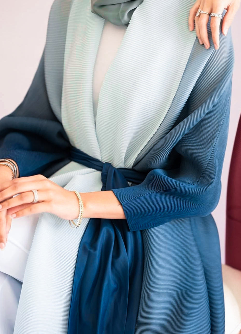 Azuri Two Toned Pleated Abaya