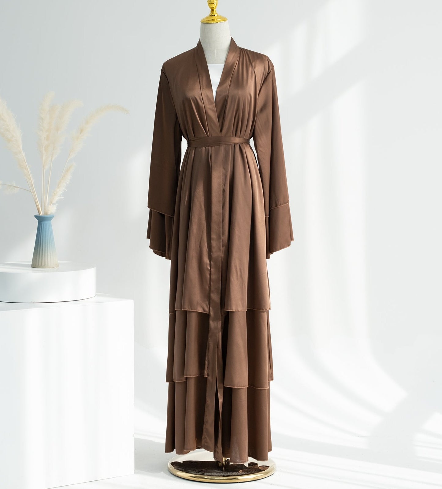 Ines Satin Layered Abaya