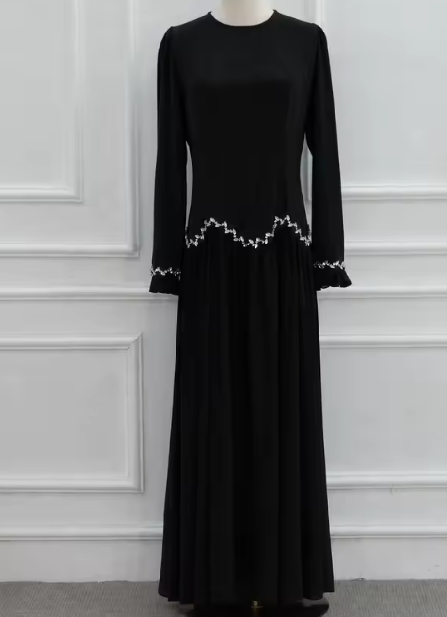 Mahnoor Beaded Chiffon Dress