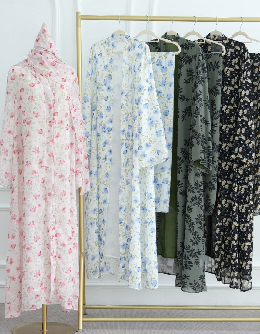 Fiza Floral Abaya & Hijab