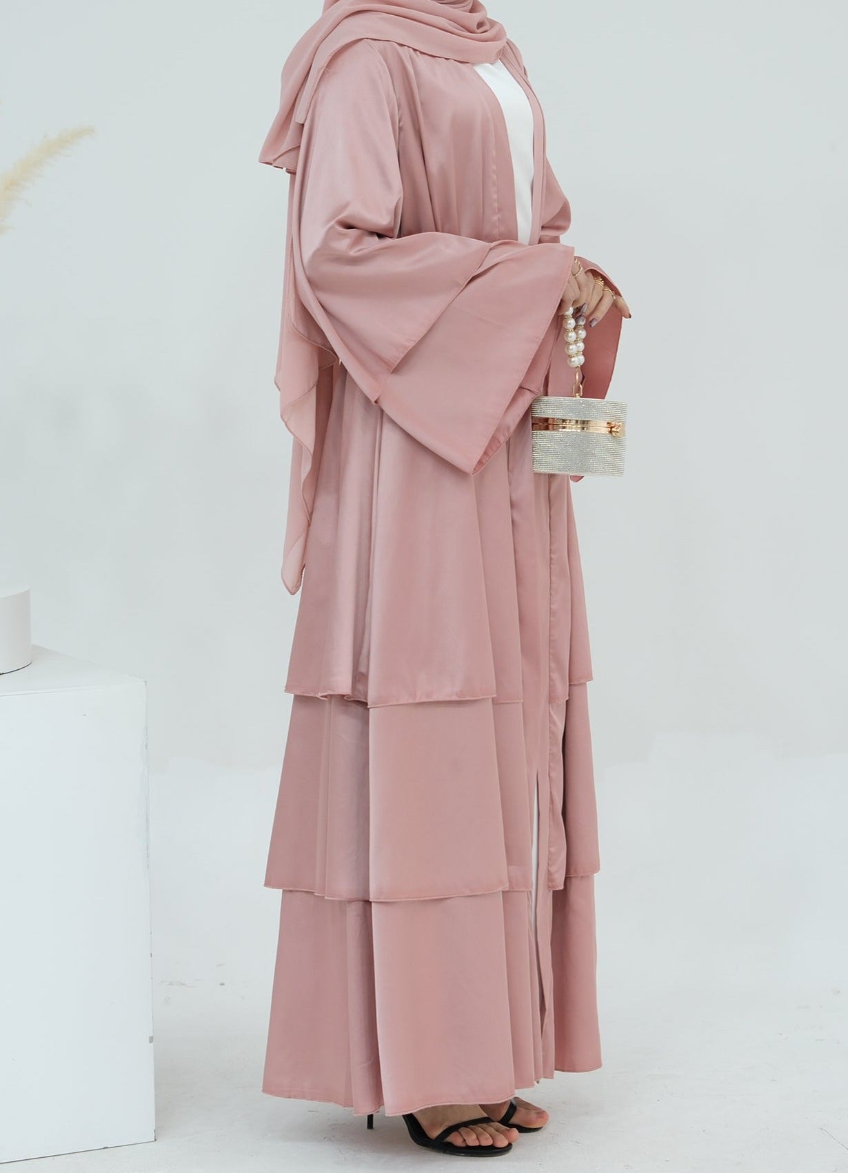 Ines Satin Layered Abaya