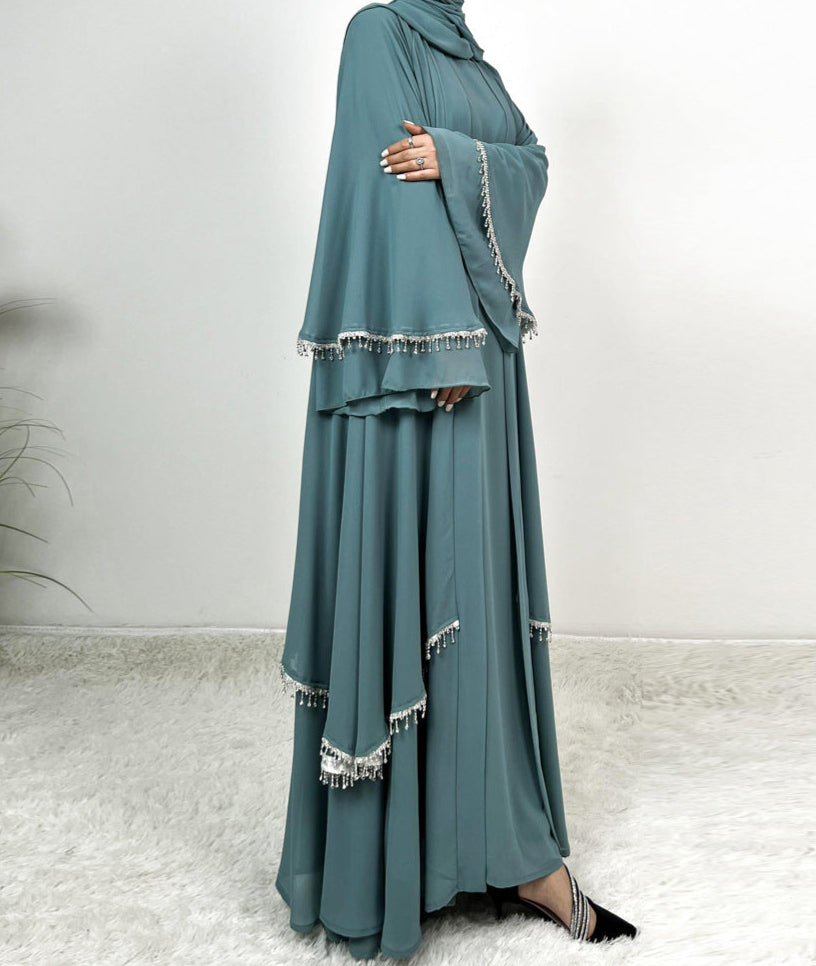 Emaani Layered Crystal Abaya