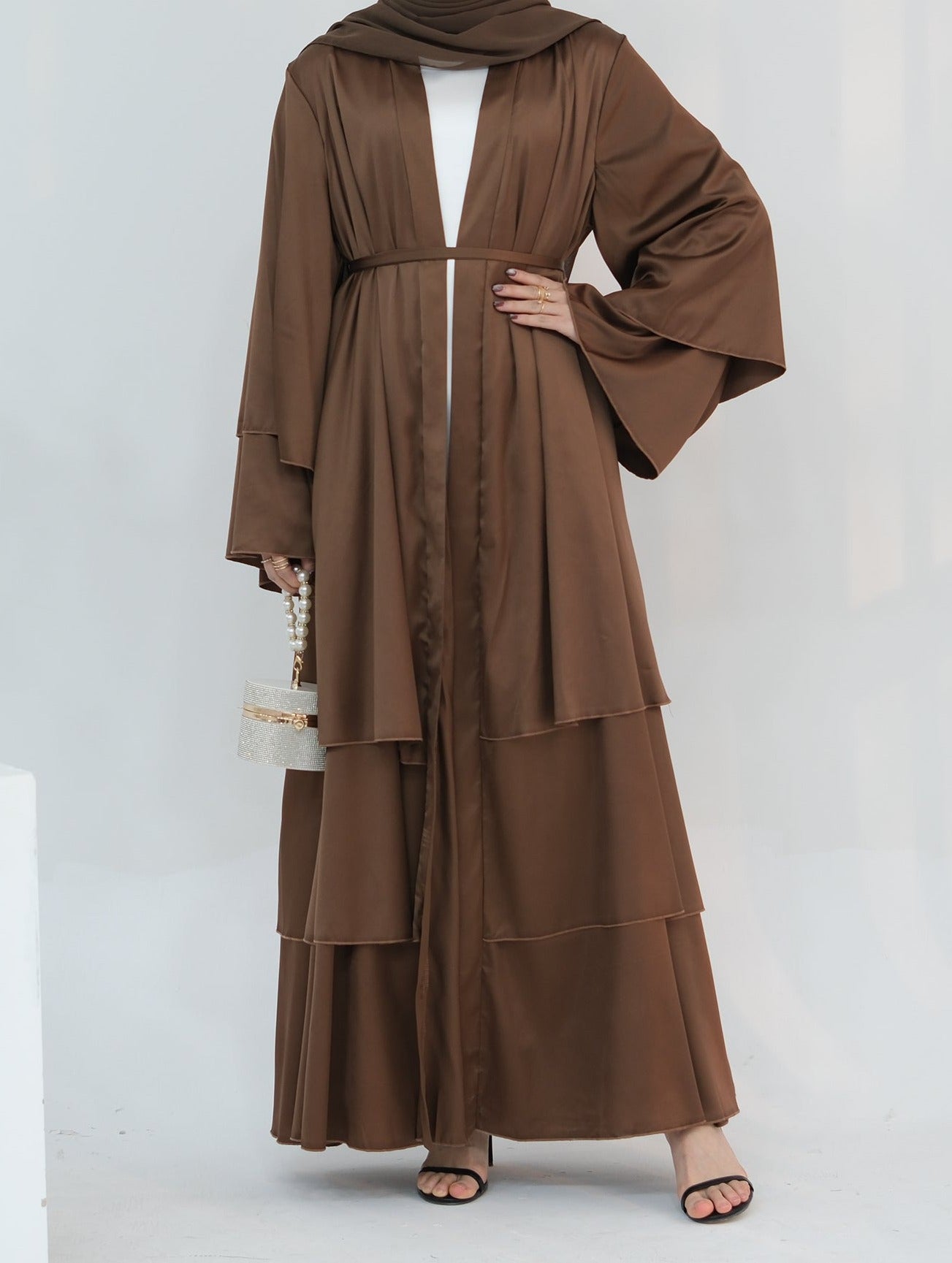 Ines Satin Layered Abaya