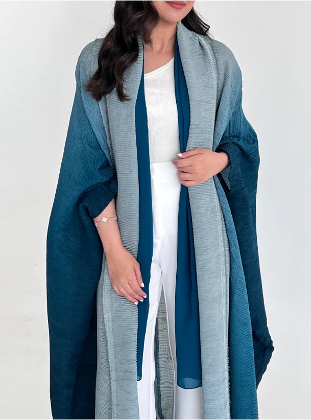 Azuri Two Toned Pleated Abaya