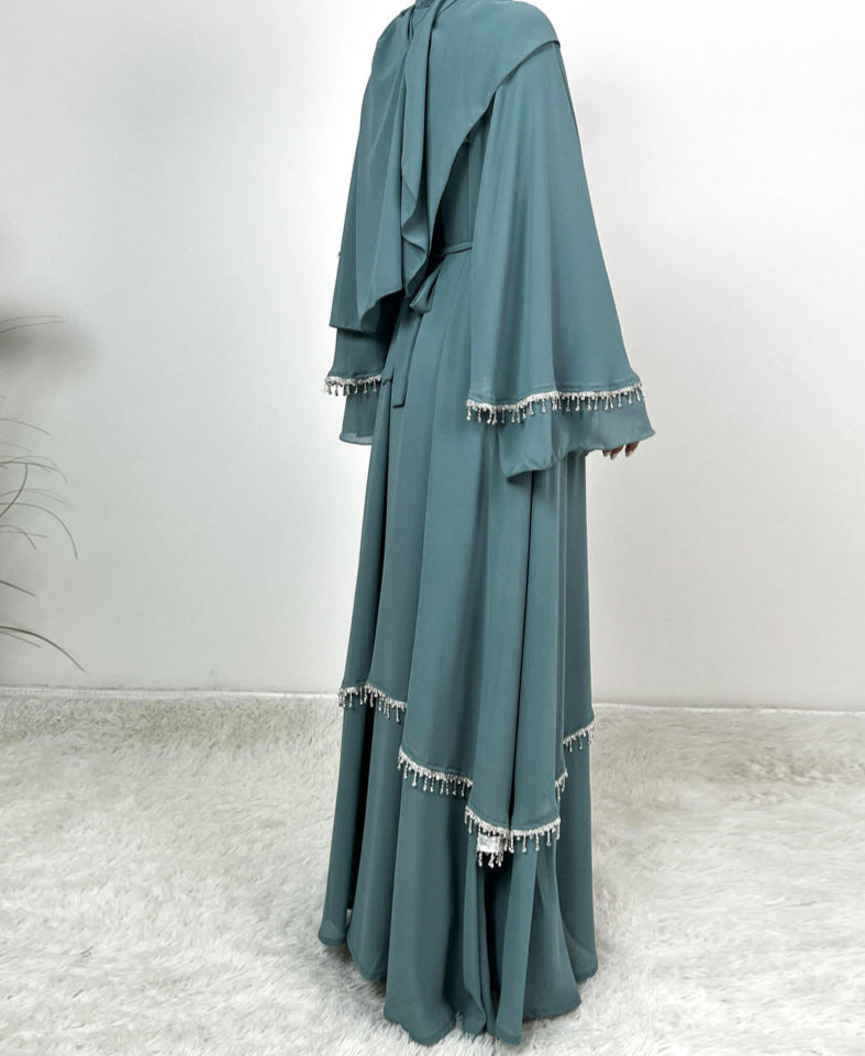 Emaani Layered Crystal Abaya