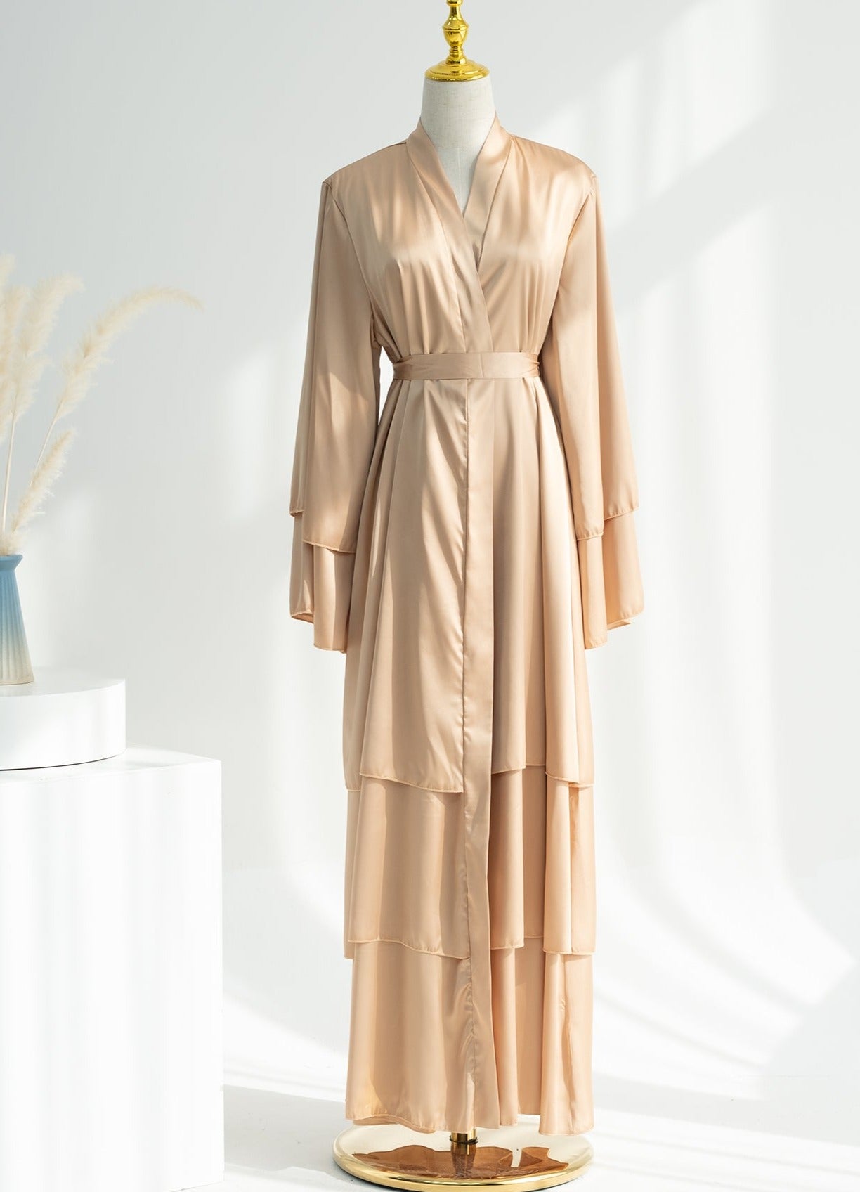 Ines Satin Layered Abaya