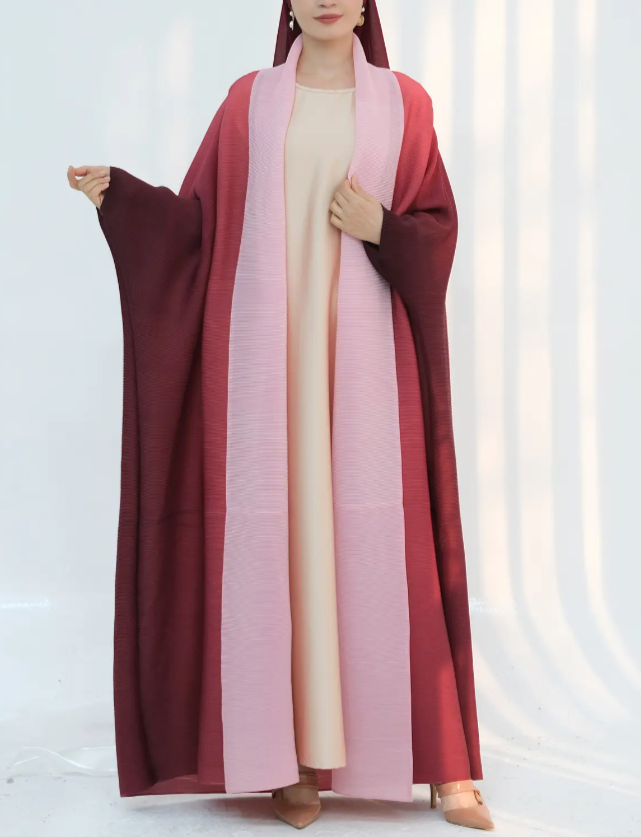 Azuri Two Toned Pleated Abaya