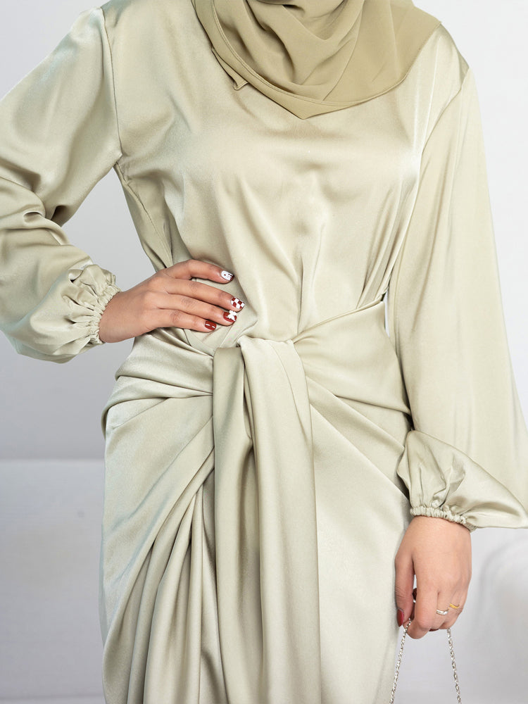Ayla Satin Wrap Set