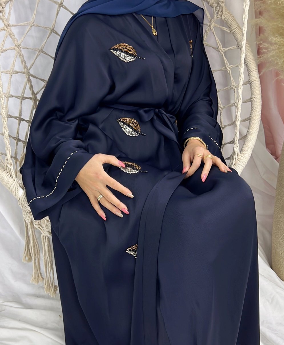 HAANI- Beaded Button Down Abaya