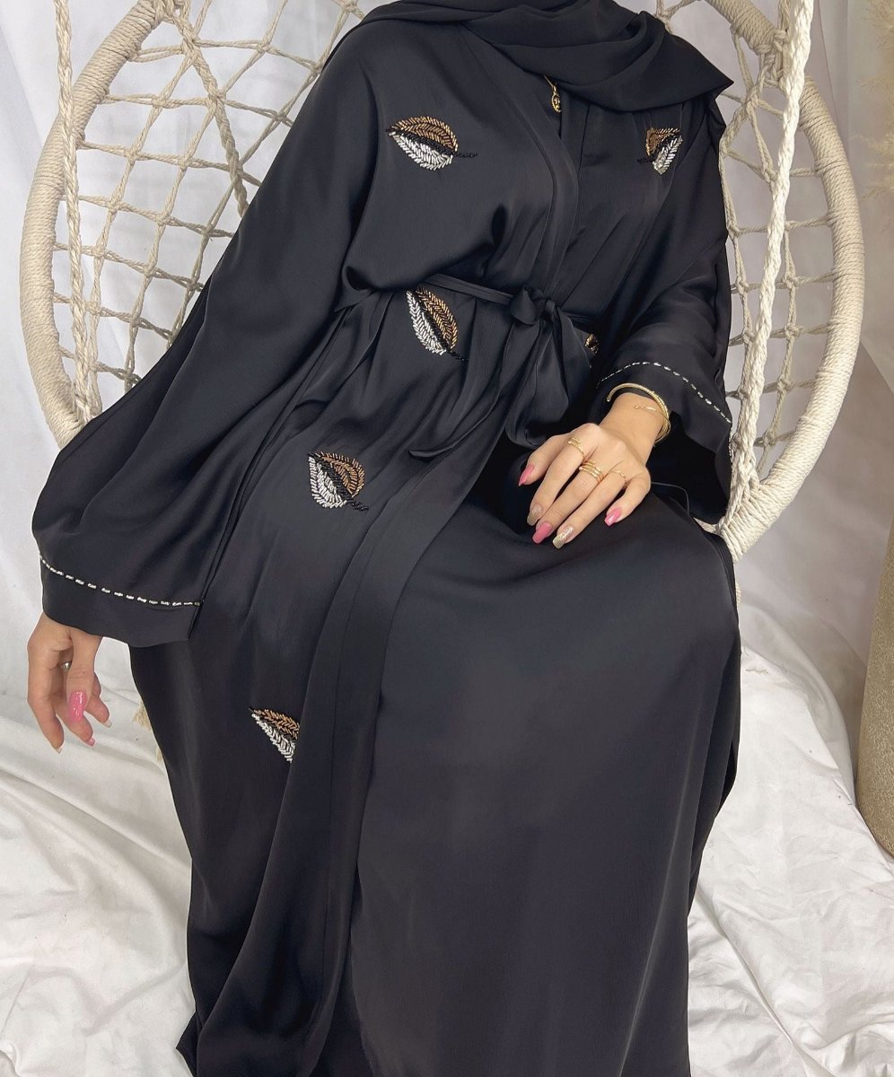 HAANI- Beaded Button Down Abaya