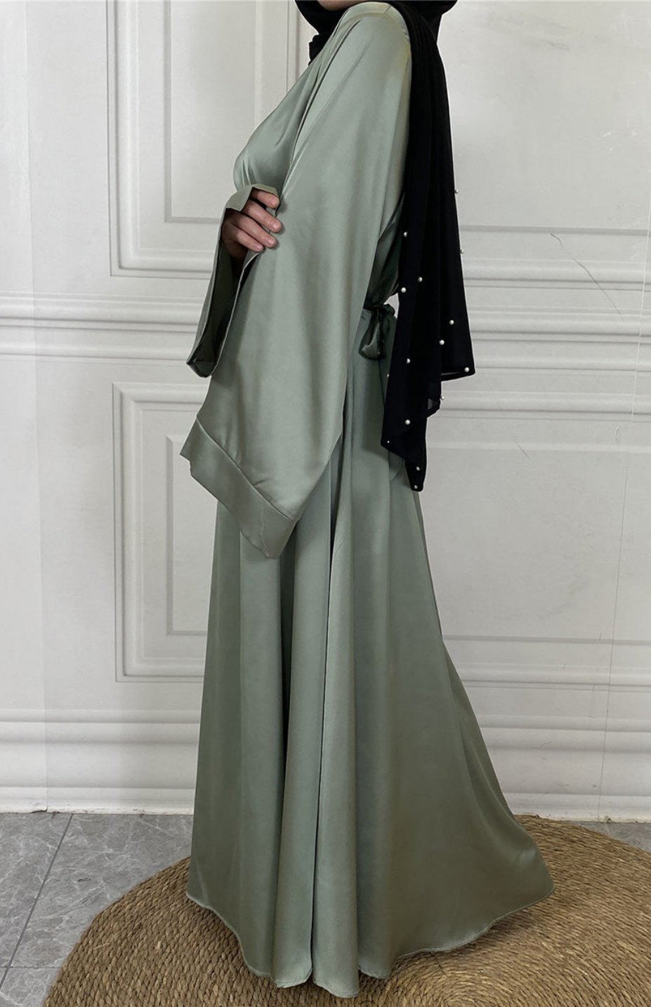 Inaya Classic Satin Abaya